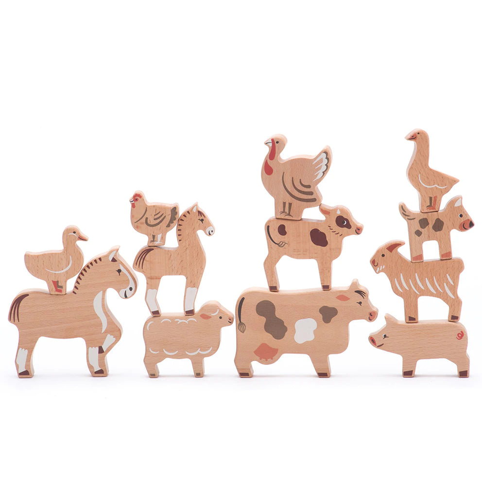 THE FARM WOODEN ANIMAL SET